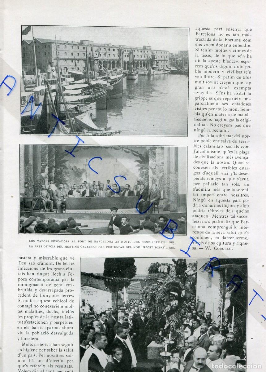 Collezionismo di Riviste e Giornali: REVISTA A&Ntilde;O 1914 IMPUESTO SOBRE EL HIELO EN BARCELONA CAMARIL DEL SANT CRIST A PIERA BALLS A OLOT
