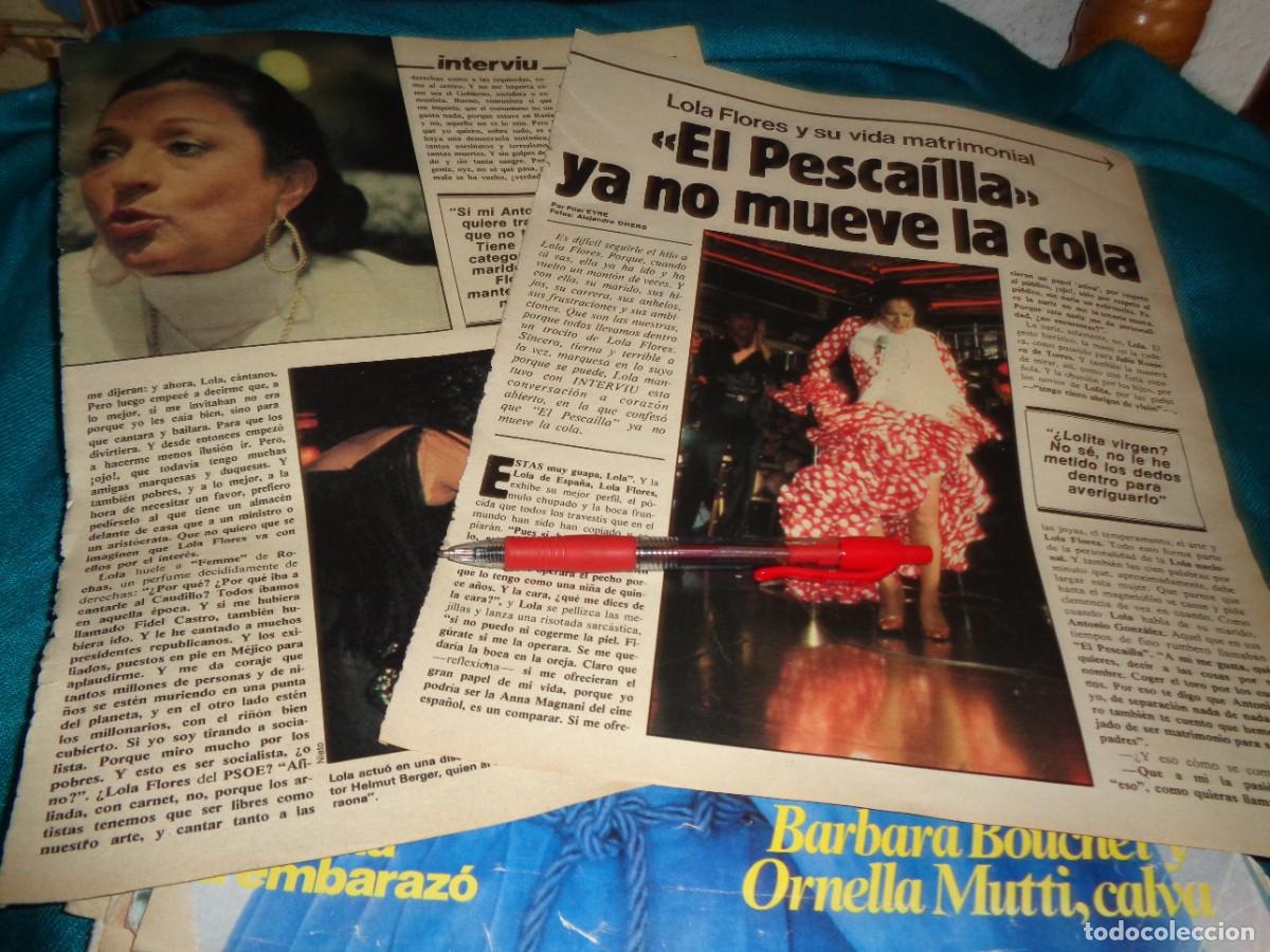 Coleccionismo de revistas y peri&oacute;dicos: RECORTE : LOLA FLORES Y SU VIDA MATRIMONIAL. INTERVIU, MARZO -ABRIL 1982.