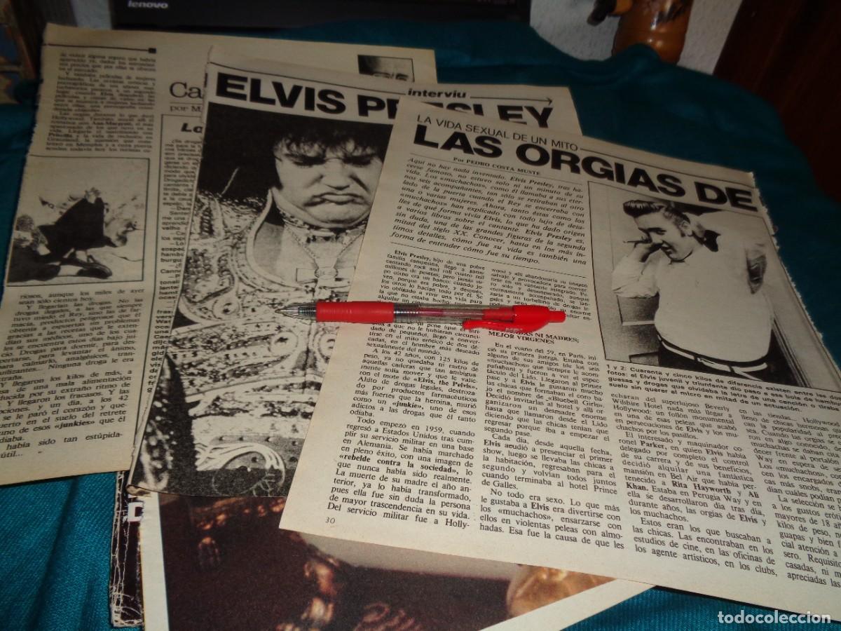 Coleccionismo de revistas y peri&oacute;dicos: RECORTE : LAS ORGIAS DE ELVIS PRESLEY. INTERVIU, MAYO 1981
