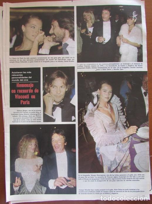 Coleccionismo de Revistas y Peri&oacute;dicos: RECORTE SEMANA 1222 1980 ALAIN DELON, MARGOT HEMINGWAY, MIREILLE DARC, ROMY SCHNEIDER