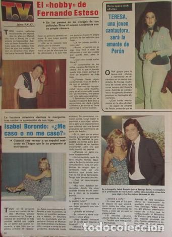 Coleccionismo de Revistas y Peri&oacute;dicos: RECORTE SEMANA 1222 1980 MAR&Iacute;A JIM&Eacute;NEZ, PEPE SANCHO, DYANGO, XAVIER CUGAT, ISABEL BORONDO