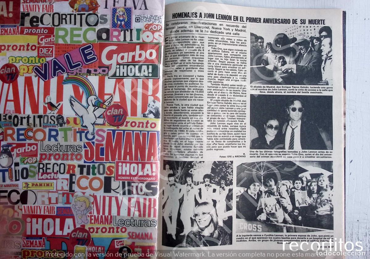 Coleccionismo de Revistas y Peri&oacute;dicos: JOHN LENNON PAUL MCCARTNEY CYNTHIA LENNON YOKO ONO