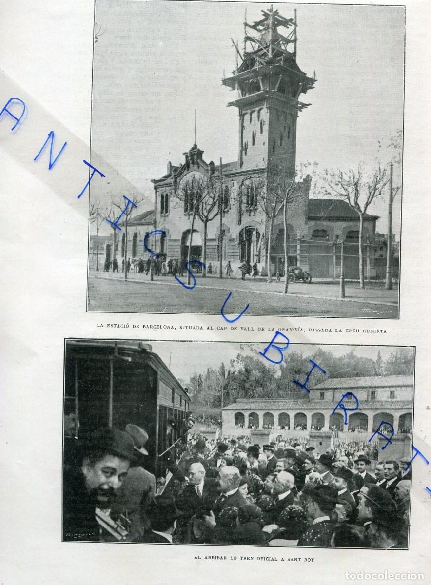 Colecionismo de Revistas e Jornais: REVISTA A&Ntilde;O 1913 FERROCARRIL BARCELONA MANRESA ESTACION DE SANT BOI DE LLOBREGAT PALLEJA MARTORELL