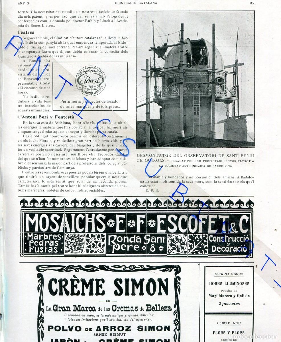 Collection Magazines and Newspapers: REVISTA AN 1912 RELLOTGE DEL PORT DE BARCELONA SANT ANTONI ABAD OBSERVATORI DE SANT FELIU DE GUIXOLS