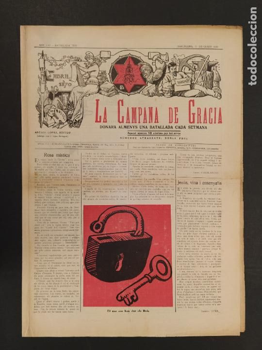 Collection Magazines and Newspapers: LA CAMPANA DE GRACIA - BATALLADA 3159 - 11 DE GENER ANY 1930 -VEURE FOTOS-(V-24.819)
