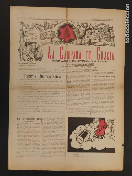 Coleccionismo de revistas y peri&oacute;dicos: LA CAMPANA DE GRACIA - BATALLADA 3161 - GENER ANY 1930 -VEURE FOTOS-(V-24.819)