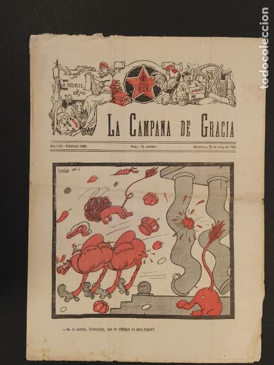 Collection Magazines and Newspapers: LA CAMPANA DE GRACIA - BATALLADA 3383 - MAIG ANY 1934 -VEURE FOTOS-(V-24.819)