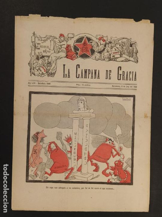 Collection Magazines and Newspapers: LA CAMPANA DE GRACIA - BATALLADA 3385 - JUNY ANY 1934 -VEURE FOTOS-(V-24.819)