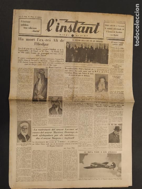 Coleccionismo de Revistas y Peri&oacute;dicos: L'INSTANT - NUMERO 41 ANY 1935 - DIARI DE LA NIT - JOSEP GIRONES BOXEO -VEURE FOTOS-(V-24.826)