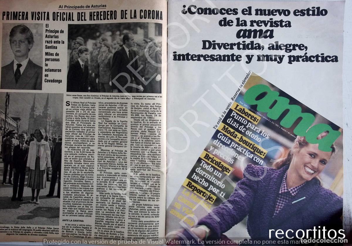 Sammeln von Zeitschriften und Zeitungen: el principe felipe primera visita a asturias la familia real don juan carlos reina sofia