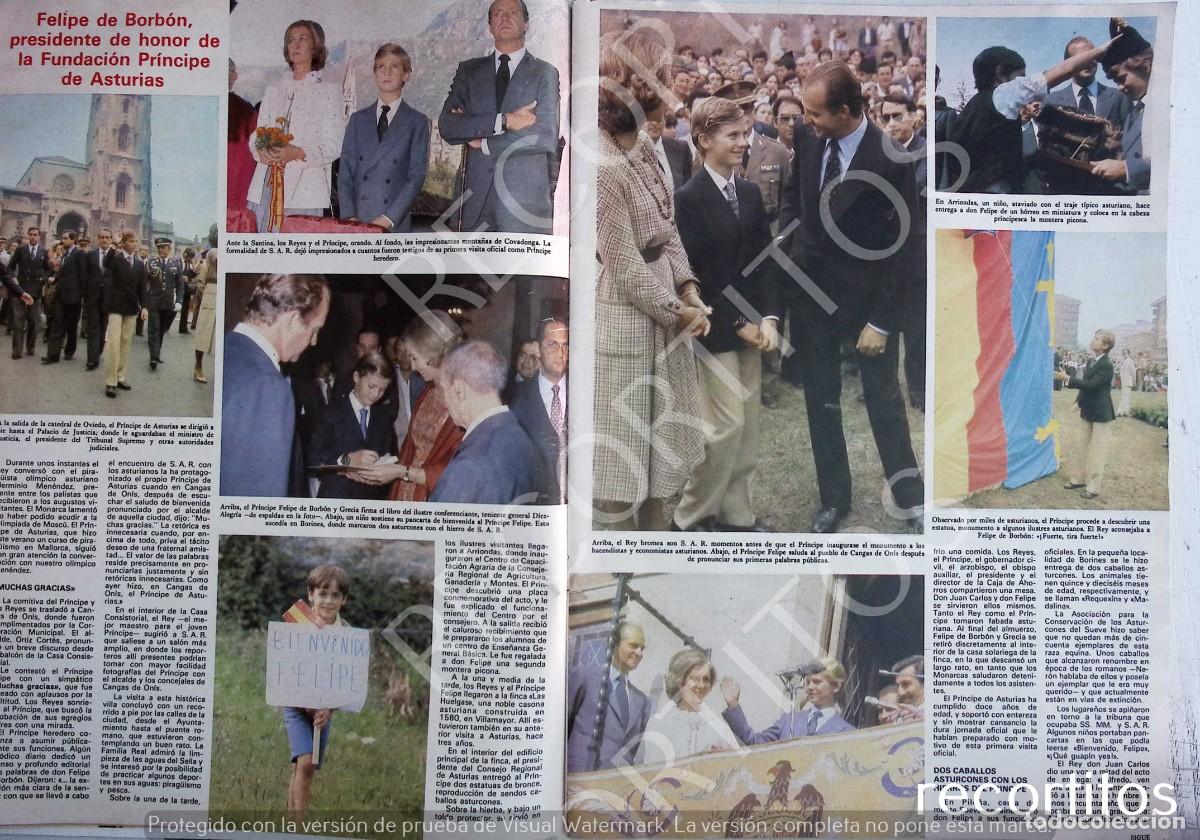 Sammeln von Zeitschriften und Zeitungen: el principe felipe primera visita a asturias la familia real don juan carlos reina sofia