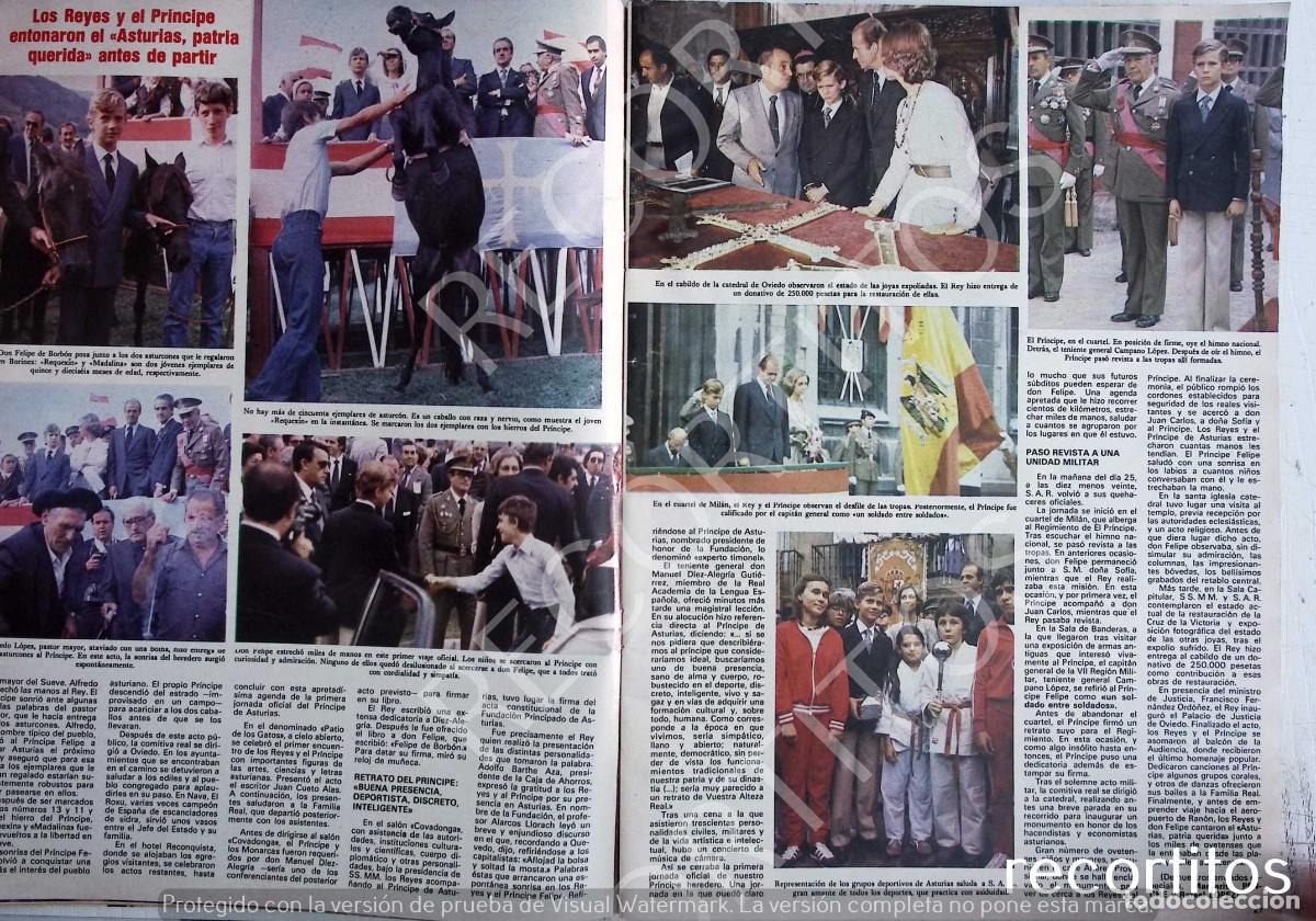 Collezionismo di Riviste e Giornali: el principe felipe primera visita a asturias la familia real don juan carlos reina sofia
