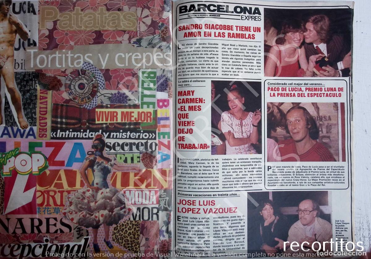 Coleccionismo de revistas y peri&oacute;dicos: mary carmen y sus mu&ntilde;ecos mari do&ntilde;a rogelia paco de lucia jose luis lopez vazquez sandro giacobbe
