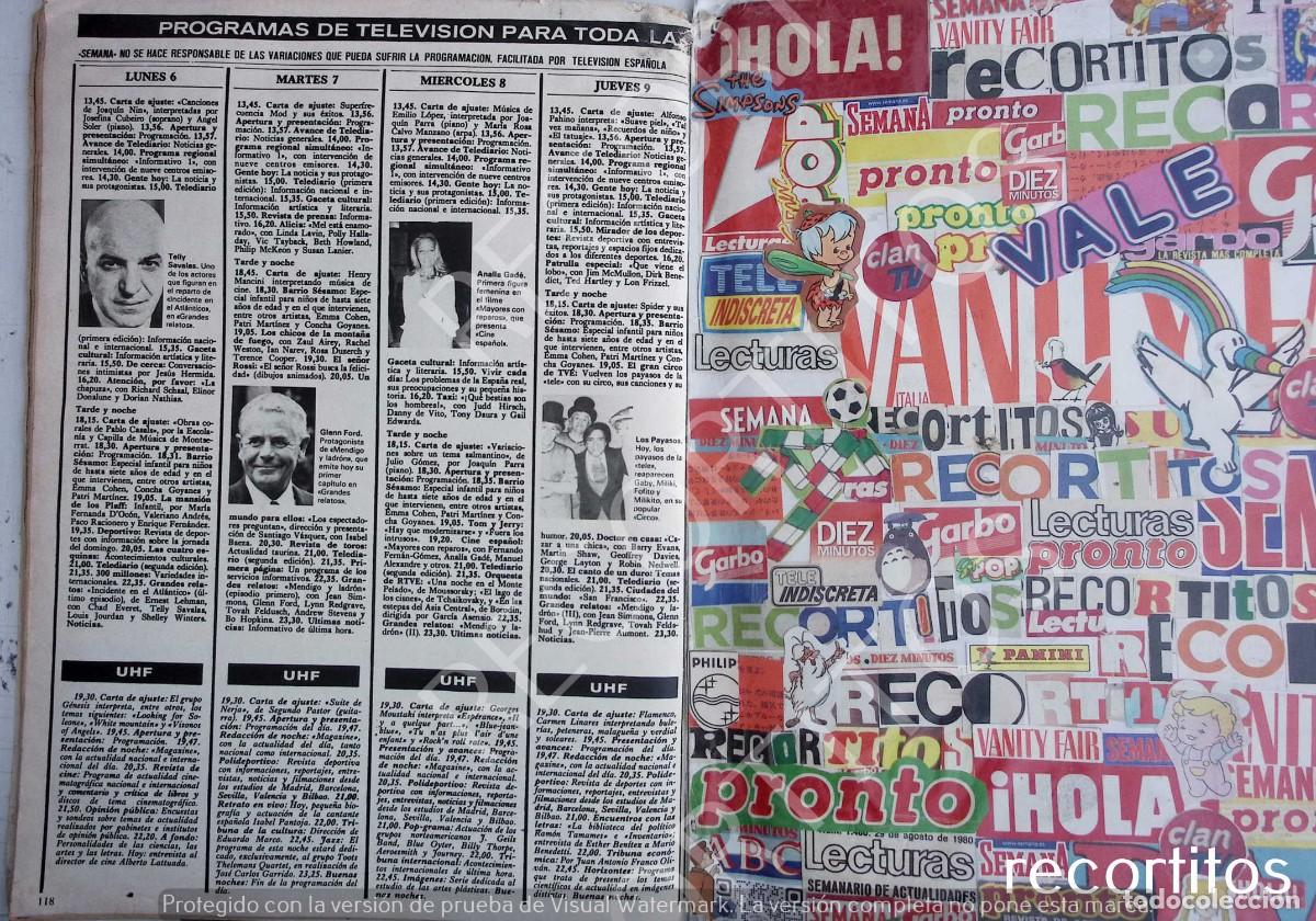 Collectionnisme de Revues et Journaux: glenn ford los payasos de la tele analia gade telly savalas