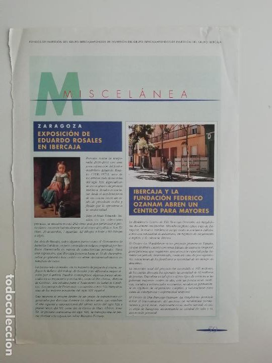 Coleccionismo de revistas y peri&oacute;dicos: Actividades culturales Ibercaja Expos Eduardo Rosales Rembrandt Goya Picasso Armando Ruiz etc