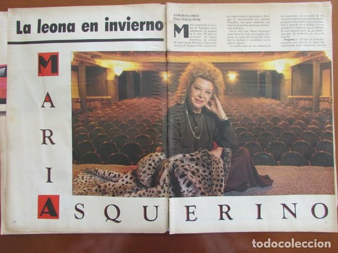 Collectionnisme de Revues et Journaux: RECORTE REVISTA GENTE 42 1990 MAR&Iacute;A ASQUERINO 4 P&Aacute;GS. JACK LEMMON 2 P&Aacute;GS