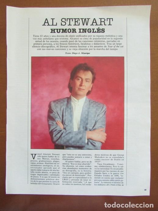 Coleccionismo de Revistas y Peri&oacute;dicos: RECORTE REVISTA EL PA&Iacute;S SEMANAL 615 1989 AL STEWART 3 P&Aacute;GS