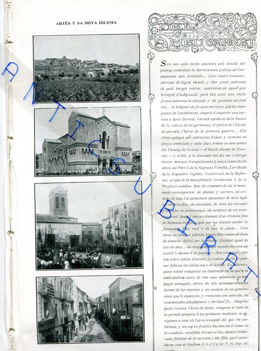 Collezionismo di Riviste e Giornali: REVISTA ANY 1912 PESCADORS D LA BARCELONETA NOVA ESGLESIA POBLE ARTES BAGES JOSEP PUJO COLL CERVELLO