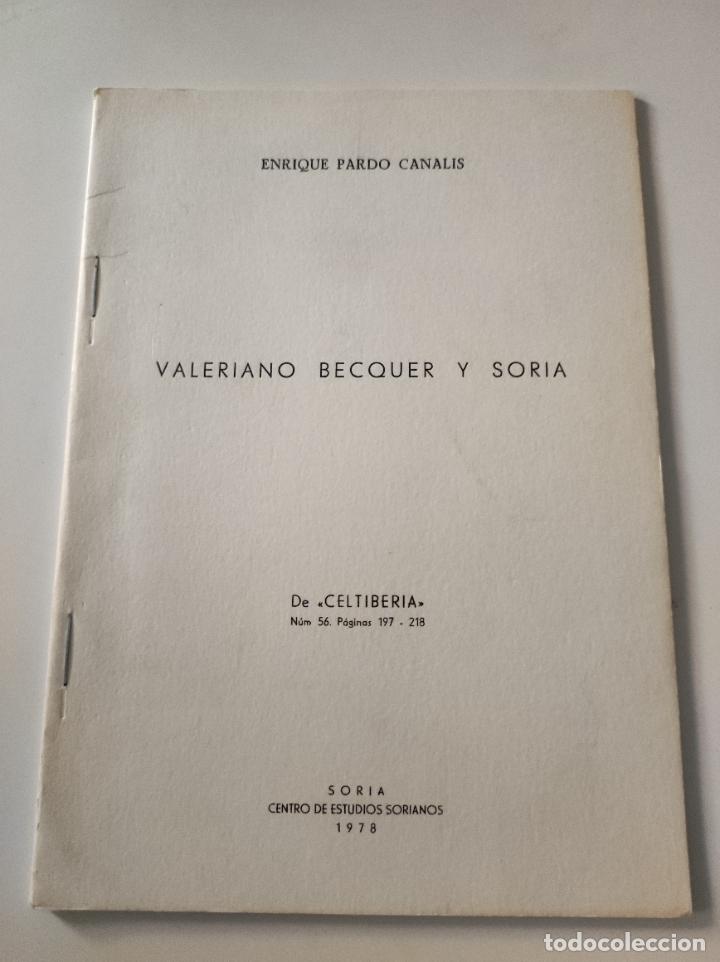 Coleccionismo de Revistas y Peri&oacute;dicos: Separata VALERIANO BECQUER Y SORIA - E Pardo Canalis