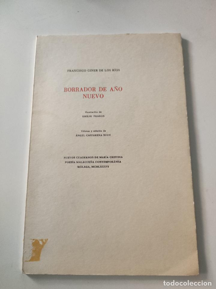 Coleccionismo de revistas y peri&oacute;dicos: BORRADOR DE A&Ntilde;O NUEVO de F Giner de los Rios. Ilustraciones de E Prados.Vi&ntilde;etas y edicion de A C