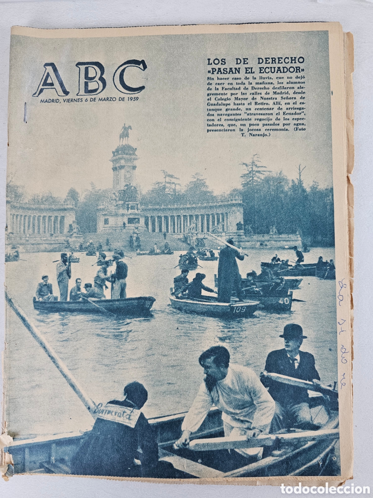 Coleccionismo de Revistas y Peri&oacute;dicos: PERI&Oacute;DICO ABC 6 MARZO DE 1959 GALLETAS FONTANEDA, LOLA MEMBRIVES