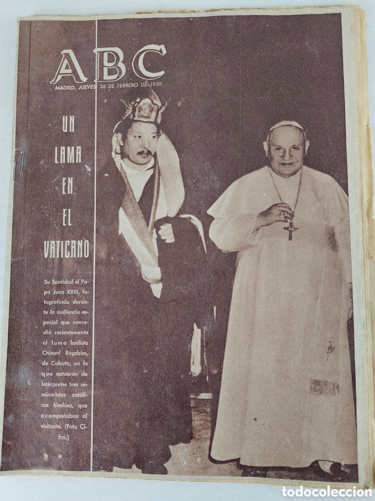 Coleccionismo de Revistas y Peri&oacute;dicos: PERI&Oacute;DICO ABC 26 FEBRERO DE 1959 LAS GIRLS. DOIRAS, MUCHA PUBLICIDAD DE PELLICULAS DE CINE
