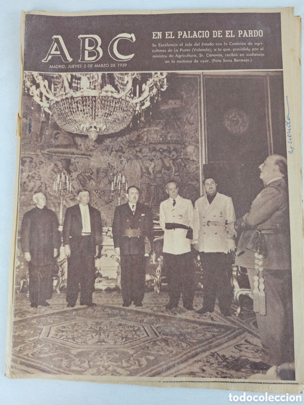 Coleccionismo de Revistas y Peri&oacute;dicos: PERI&Oacute;DICO ABC 5 DE MARZO DE 1959 FALLERA MAYOR PILAR L&Oacute;PEZ, GAUD&Iacute;, PUBLICIDAD TEATRO Y CINE