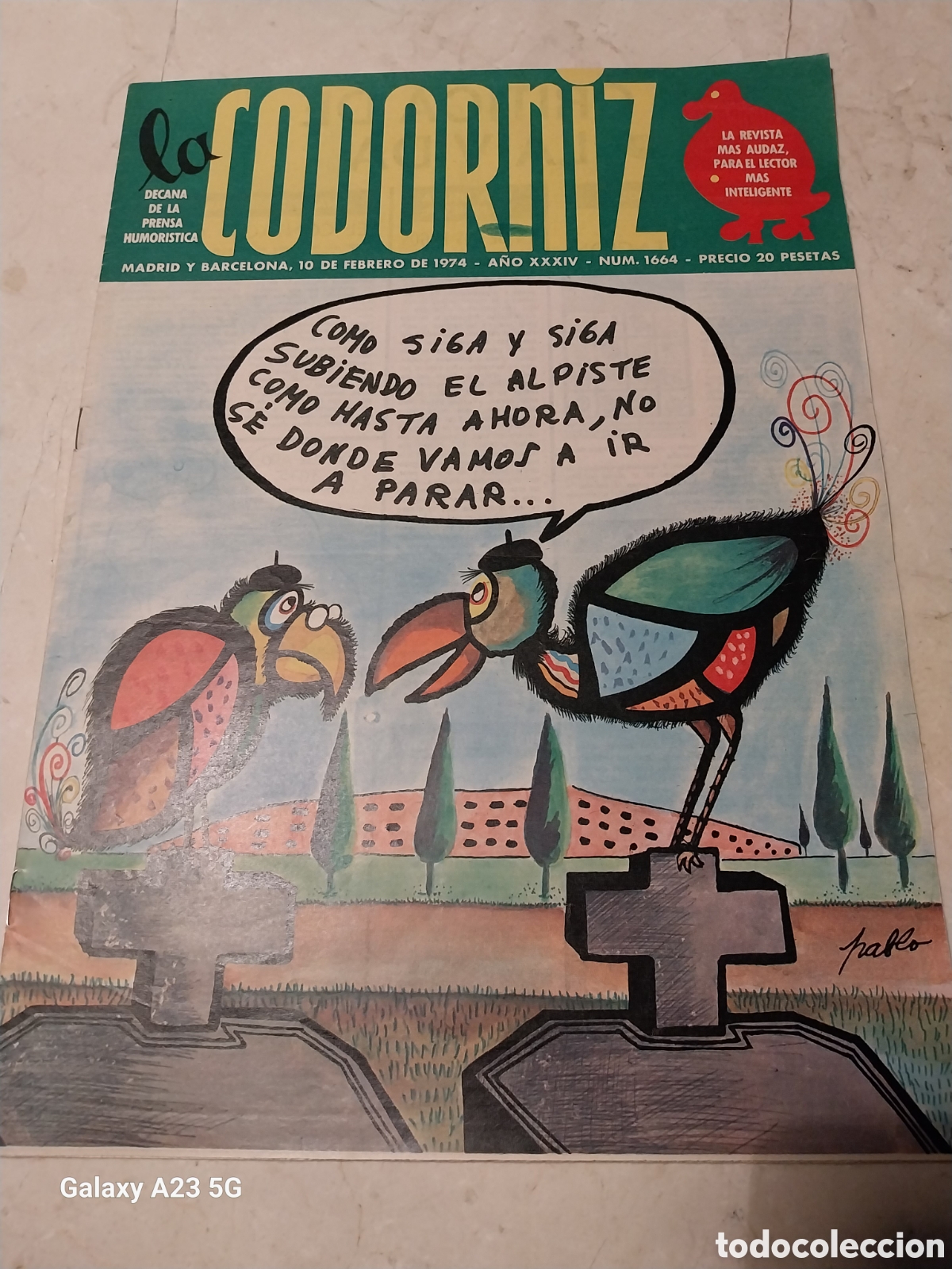Coleccionismo de Revistas y Peri&oacute;dicos: LA CODORNIZ 1974 OH EL BALONCESTO. DIALOGO CON EL GRAN PARLADOR