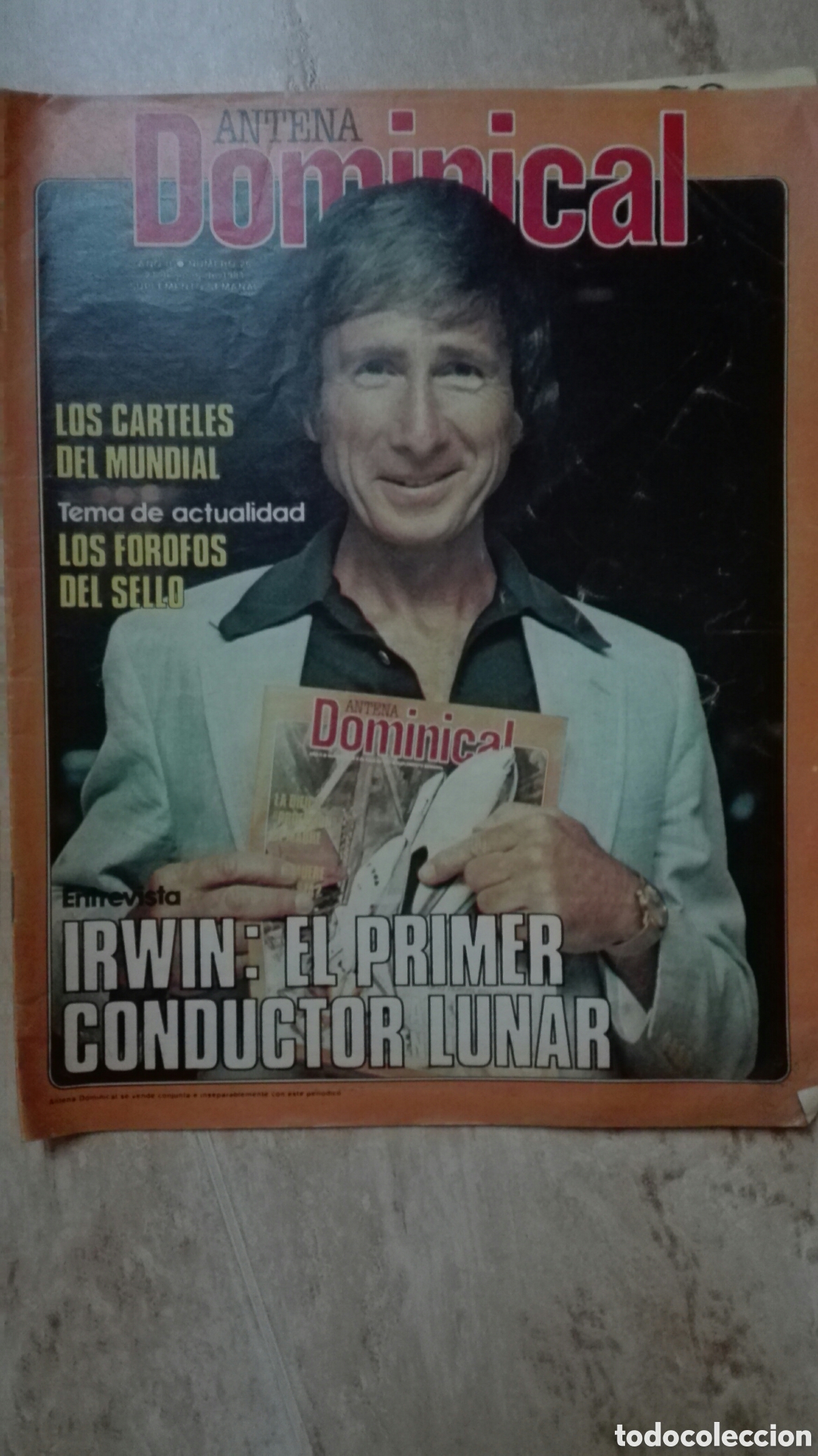 Coleccionismo de revistas y peri&oacute;dicos: Antena Dominical n&deg;26 James B. Irwin Forofos del sello Los carteles del Mundial Windsurf