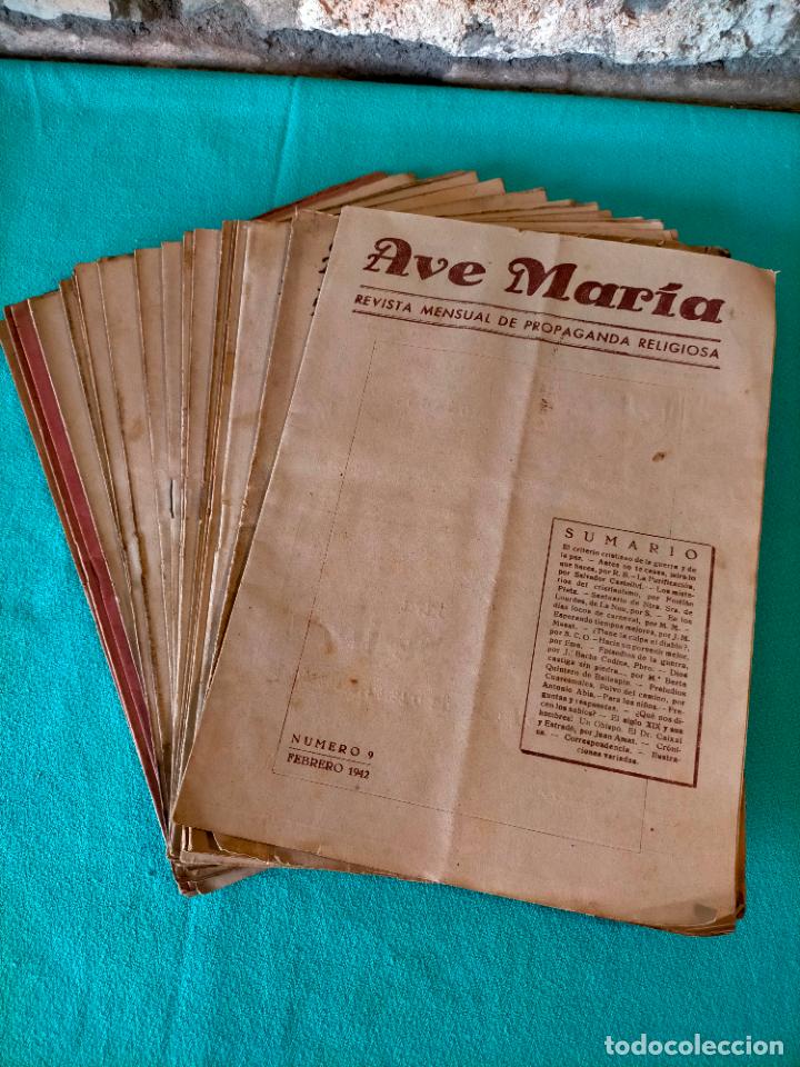 Collezionismo di Riviste e Giornali: Lote revistas Ave Mar&iacute;a a&ntilde;os 40 publicaci&oacute; mensual de propaganda religiosa Vives Manresa