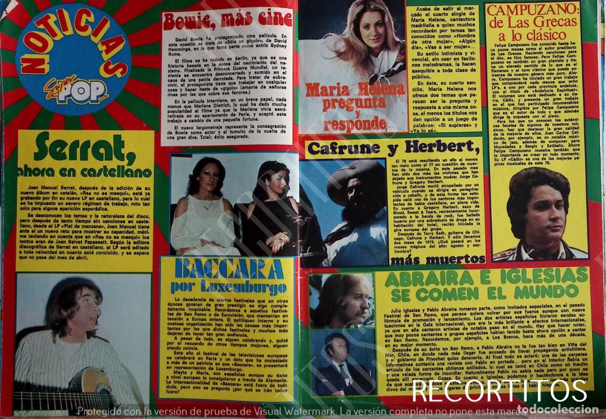 Coleccionismo de Revistas y Peri&oacute;dicos: baccara serrat maria heleanadavid bowie cafrune pablo abraira julio iglesias