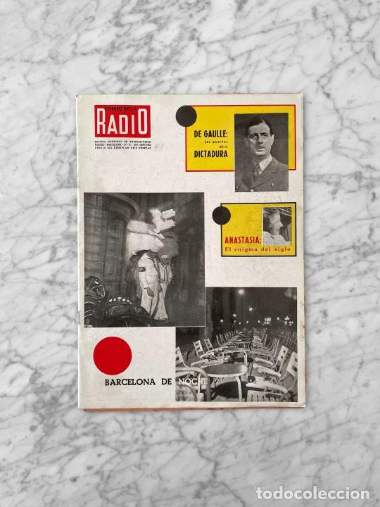 Colecionismo de Revistas e Jornais: CORREO DE LA RADIO - 1958 - DE GAULLE, JOSE CRUSET, BARCELONA DE NOCHE, ANASTASIA ROMANOV