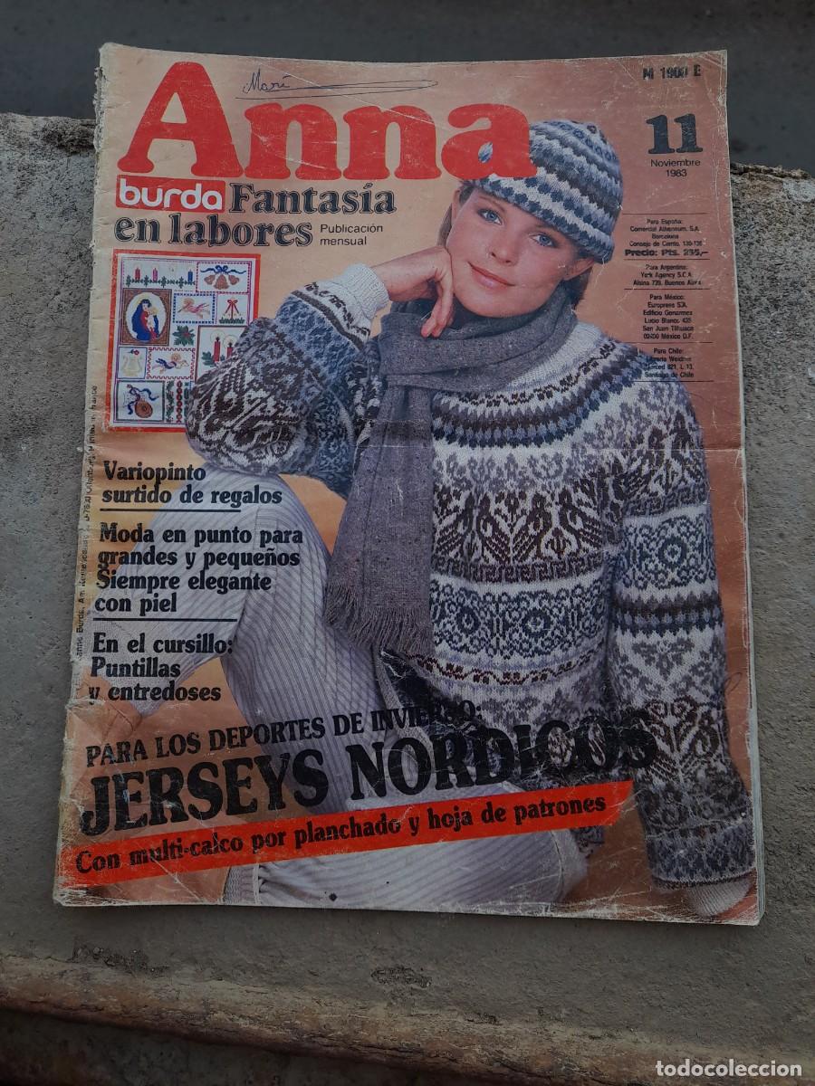 Coleccionismo de Revistas y Peri&oacute;dicos: Revista de costura moda Anna burda fantas&iacute;a en labores a&ntilde;o 1983