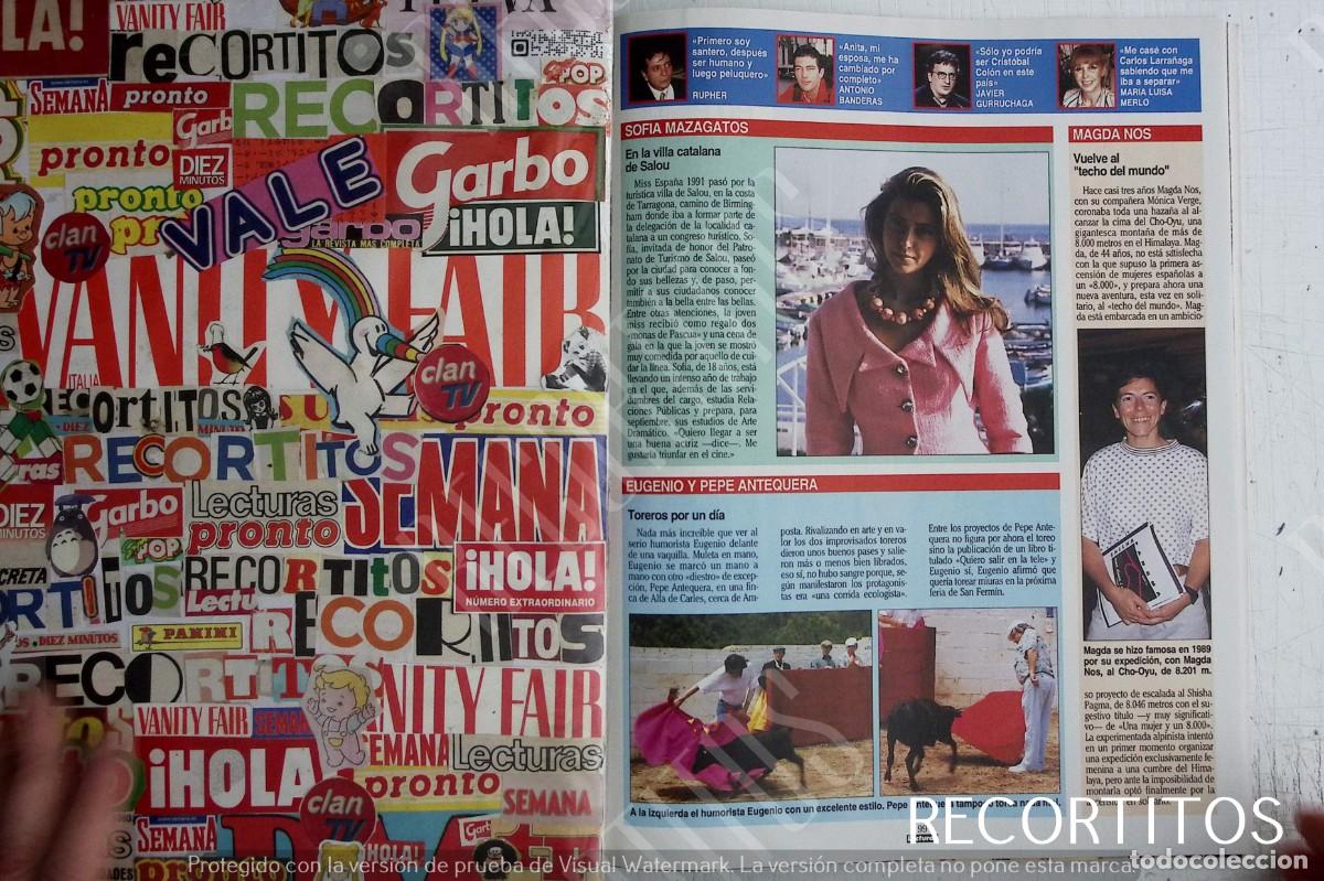 Coleccionismo de Revistas y Peri&oacute;dicos: eugenio peoe antequera sofia mazagatos miss espa&ntilde;a gurrughaga javier antonio banderas maria luisa me