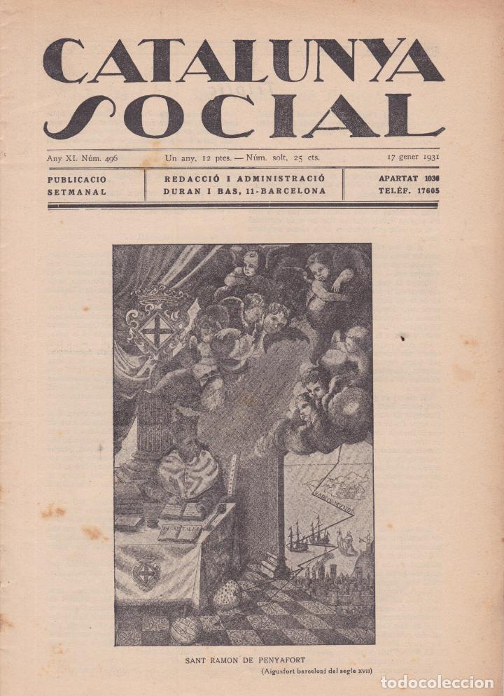 Collectionnisme de Revues et Journaux: CATALUNYA SOCIAL &ndash; ANY XI N&ordm;496 &ndash; 17 DE GENER DE 1931