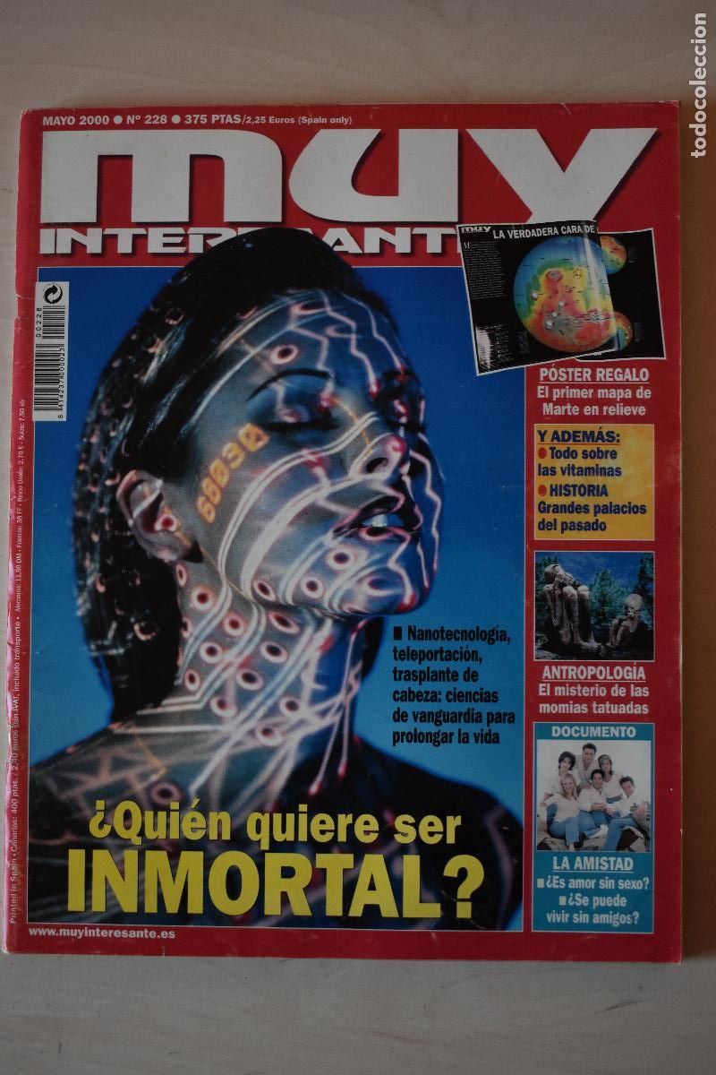 Coleccionismo de Revistas y Peri&oacute;dicos: Revista Muy Interesante. N. &ordm; 228. &iquest;Qui&eacute;n quiere ser inmortal?