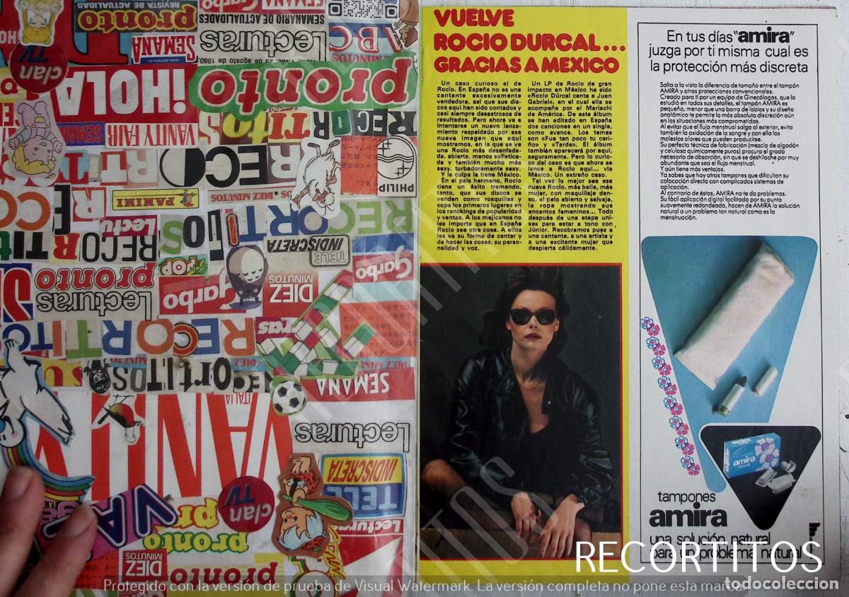Coleccionismo de Revistas y Peri&oacute;dicos: ROCIO DURCAL amira tampones