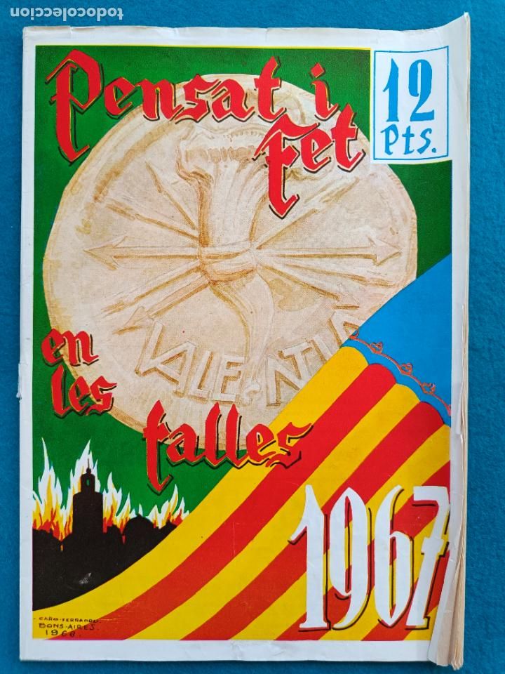 Coleccionismo de Revistas y Peri&oacute;dicos: REVISTA FALLERA FALLAS PENSAT I FET 1967 N&ordm; 55 CARO FERRANDO JN