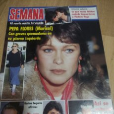 Coleccionismo de Revistas y Periódicos: SEMANA 1985 MARISOL PEPA FLORES AMPARO MUÑOZ MIGUEL RIOS MIGUEL BOSÉ LORENZO LAMAS PERET