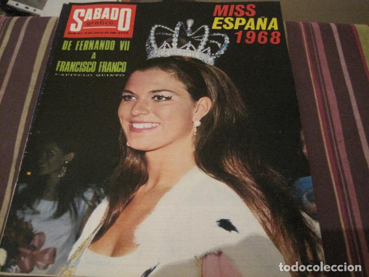 Collection Magazines and Newspapers: REVISTA S&Aacute;BADO GR&Aacute;FICO 677 MISS ESPA&Ntilde;A 1968 POSTER KARINA