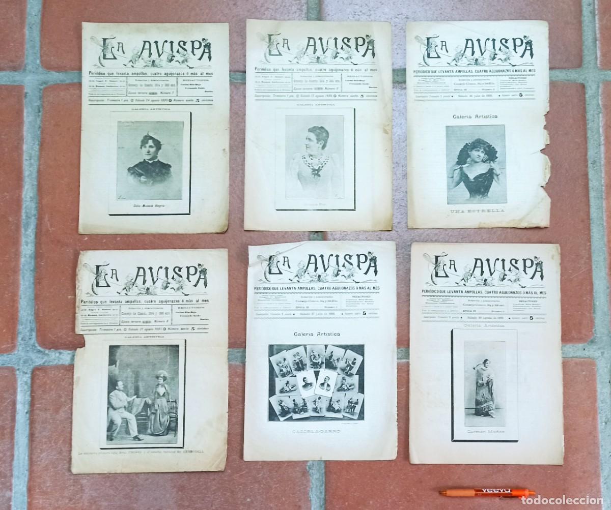 Coleccionismo de Revistas y Peri&oacute;dicos: Lote 6 antiguas revistas La Avispa. 1895. Barcelona.