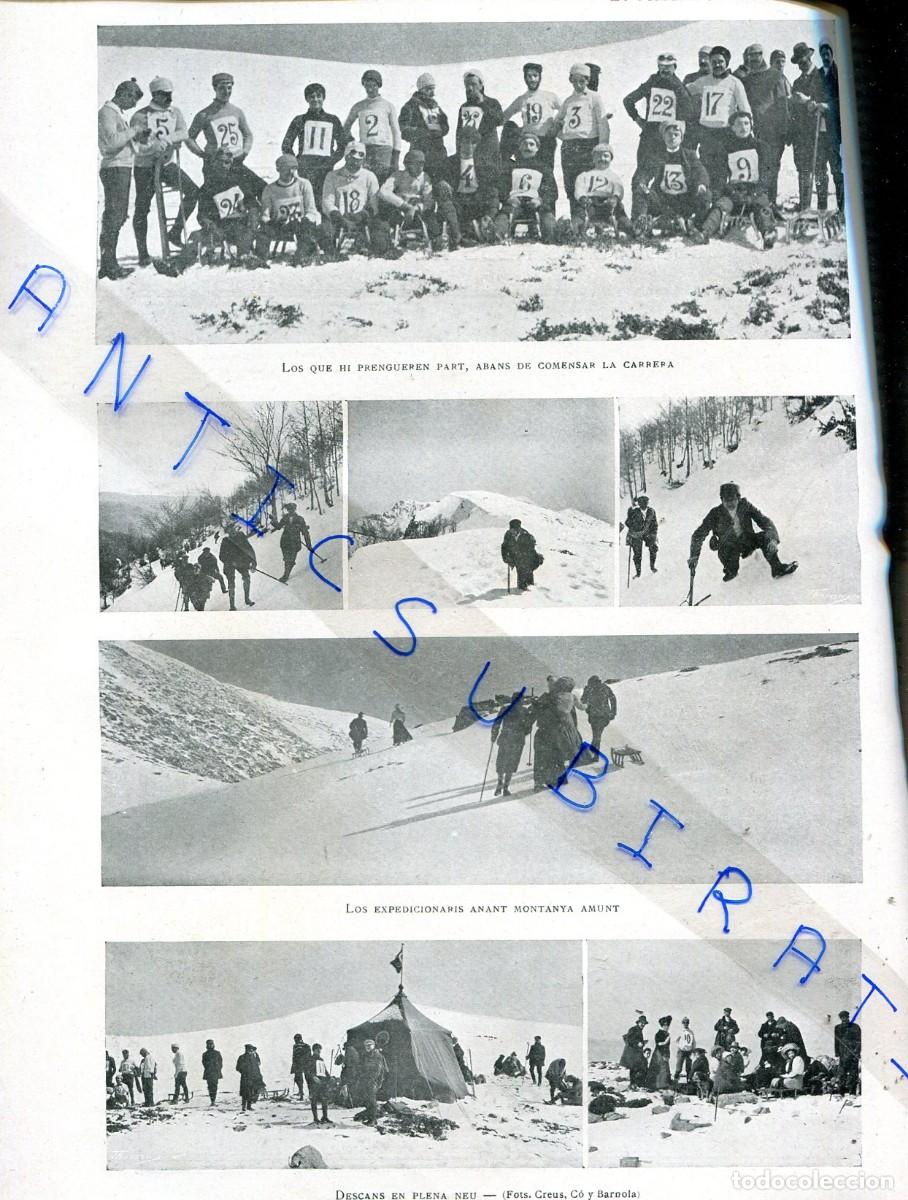 Coleccionismo de Revistas y Peri&oacute;dicos: REVISTA A&Ntilde;O 1909 PRIMER CONCURSO DE LUGES ESQUI EN EL MONTSENY BERNAT BALDOVI VELODROMO DE BARCELONA