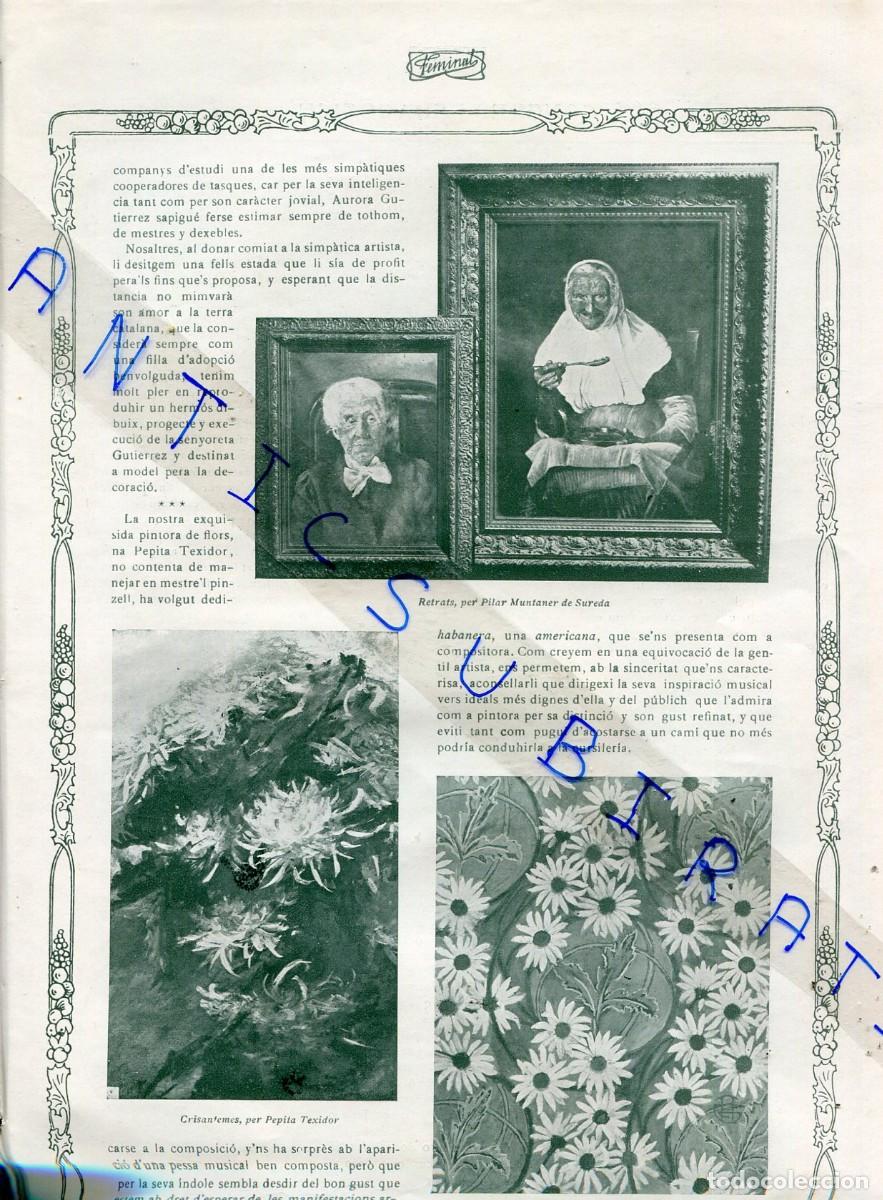 Collezionismo di Riviste e Giornali: REVISTA ANY 1909 PINTORA PILAR MUNTANER SUREDA PEPITA TEIXIDOR AURORA GUTIERREZ CARME CORTES PIANO
