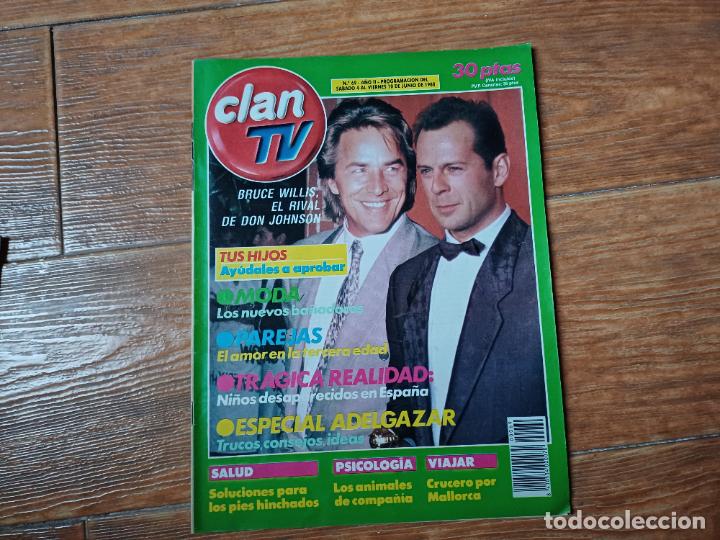 Coleccionismo de Revistas y Peri&oacute;dicos: CLAN TV N &ordm; 69 1988 PORTADA BRUCE WILLIS Y DON JOHNSON