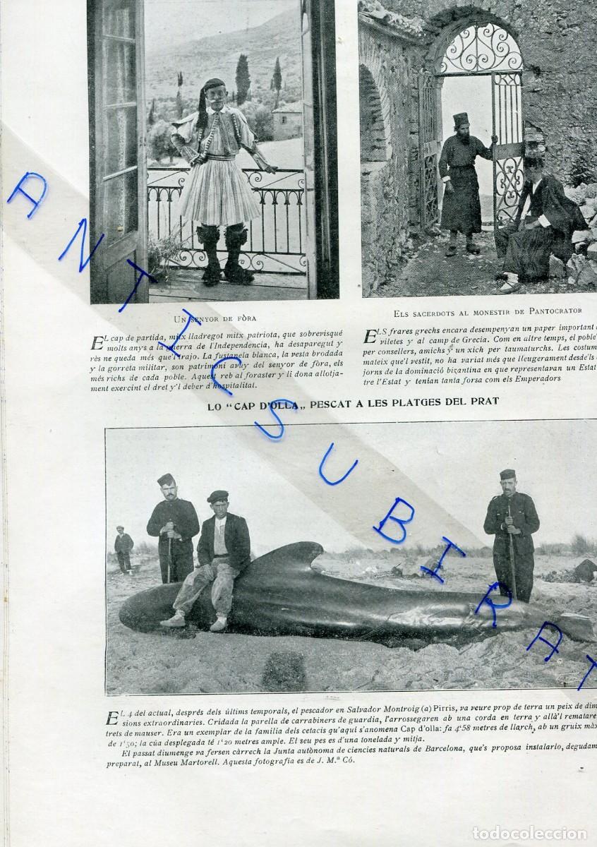Colecionismo de Revistas e Jornais: REVISTA A&Ntilde;O 1908 BALLENA EN EL PRAT DE LLOBREGAT CAP D'OLLA JUEGOS DE MANOS MAGIA ILUSIONISMO CASERO
