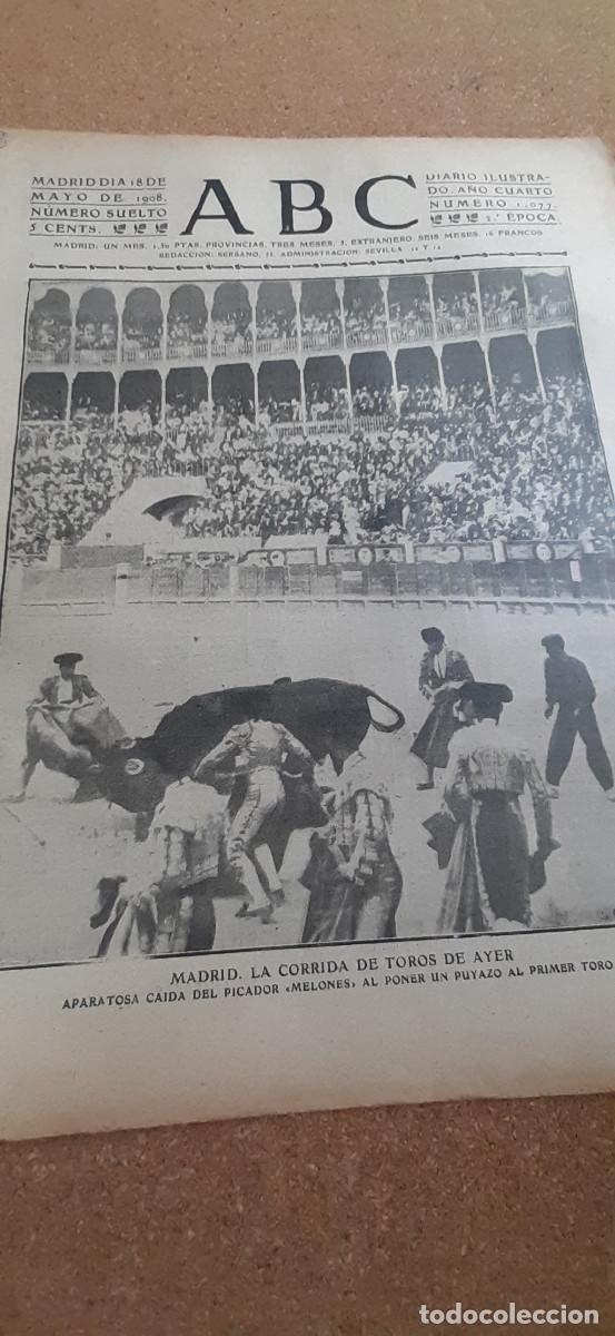 Coleccionismo de Revistas y Peri&oacute;dicos: ABC. Diario ilustrado. 18 de mayo de 1908.