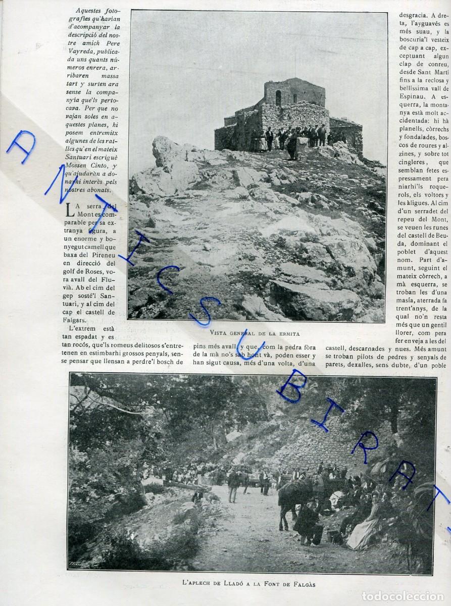 Collezionismo di Riviste e Giornali: REVISTA ANY 1908 MARE DE DEU DEL MONT APLEC AL LLADO LLEDO CATALANS A CHILE XILE PERE MONTT LLUIS