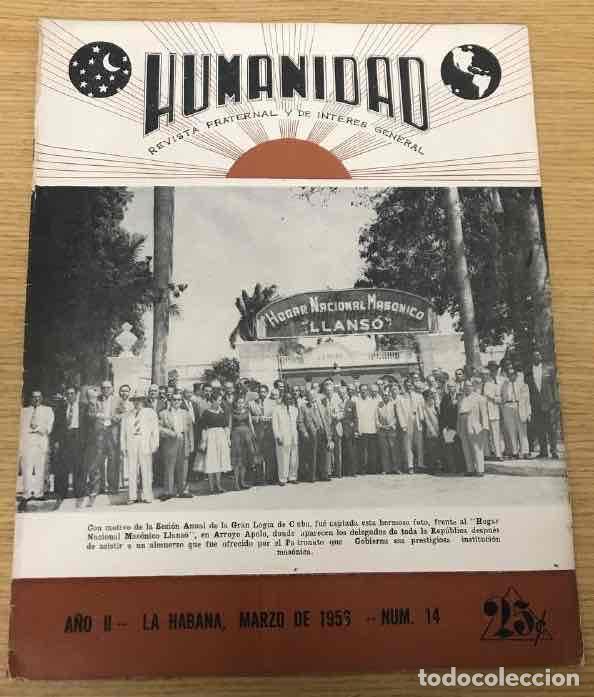 Collezionismo di Riviste e Giornali: REVISTA FRATERNAL Y DE INTERES GENERAL HUMANIDAD. N&ordm; 14. LA HABANA, MARZO DE 1956