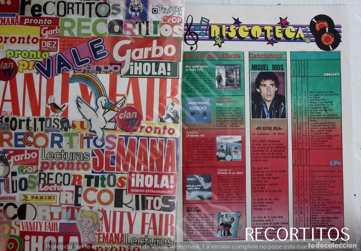 Coleccionismo de Revistas y Peri&oacute;dicos: miguel rios trans x dise&ntilde;o codo tauchen prokopetz robin gibb indeep