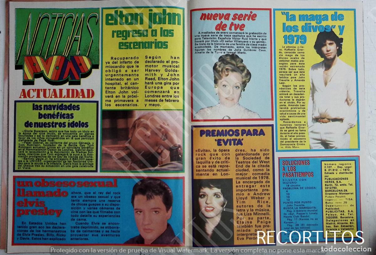 Coleccionismo de revistas y peri&oacute;dicos: john travolta elvis presley liza minelli elton john julia gutierrez cava elvis presley